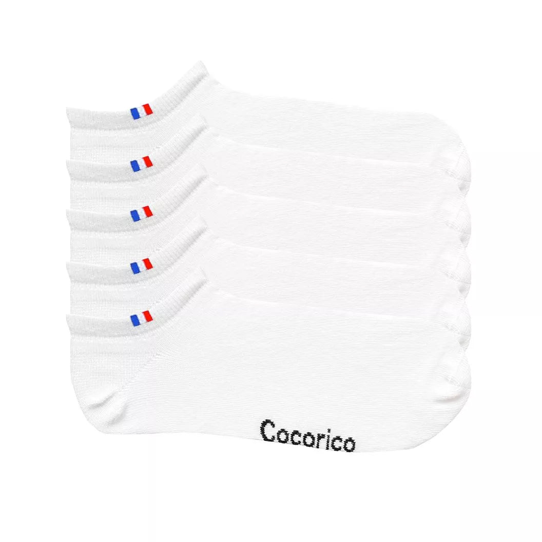 Chaussettes Homme Blanc x5 Le Pack Invisible