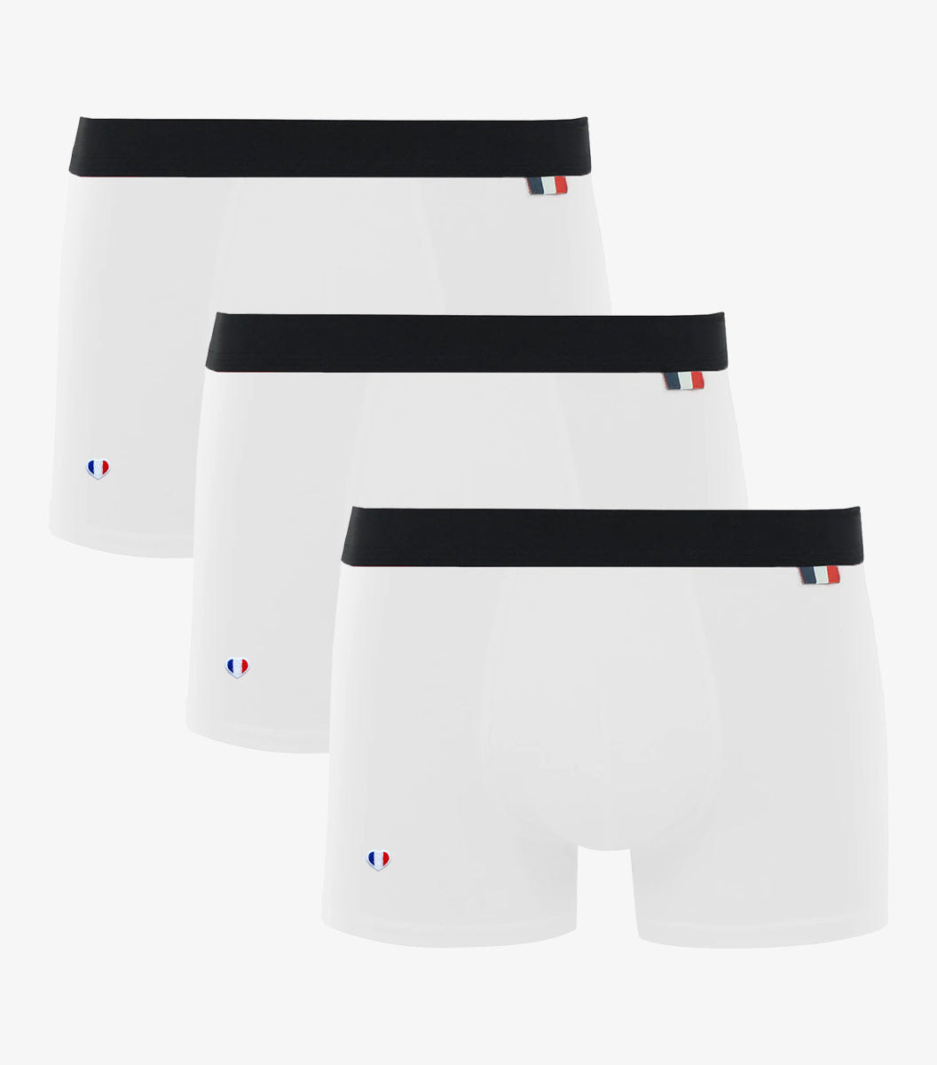 Boxer Homme Blanc x3 - Pack Iconique