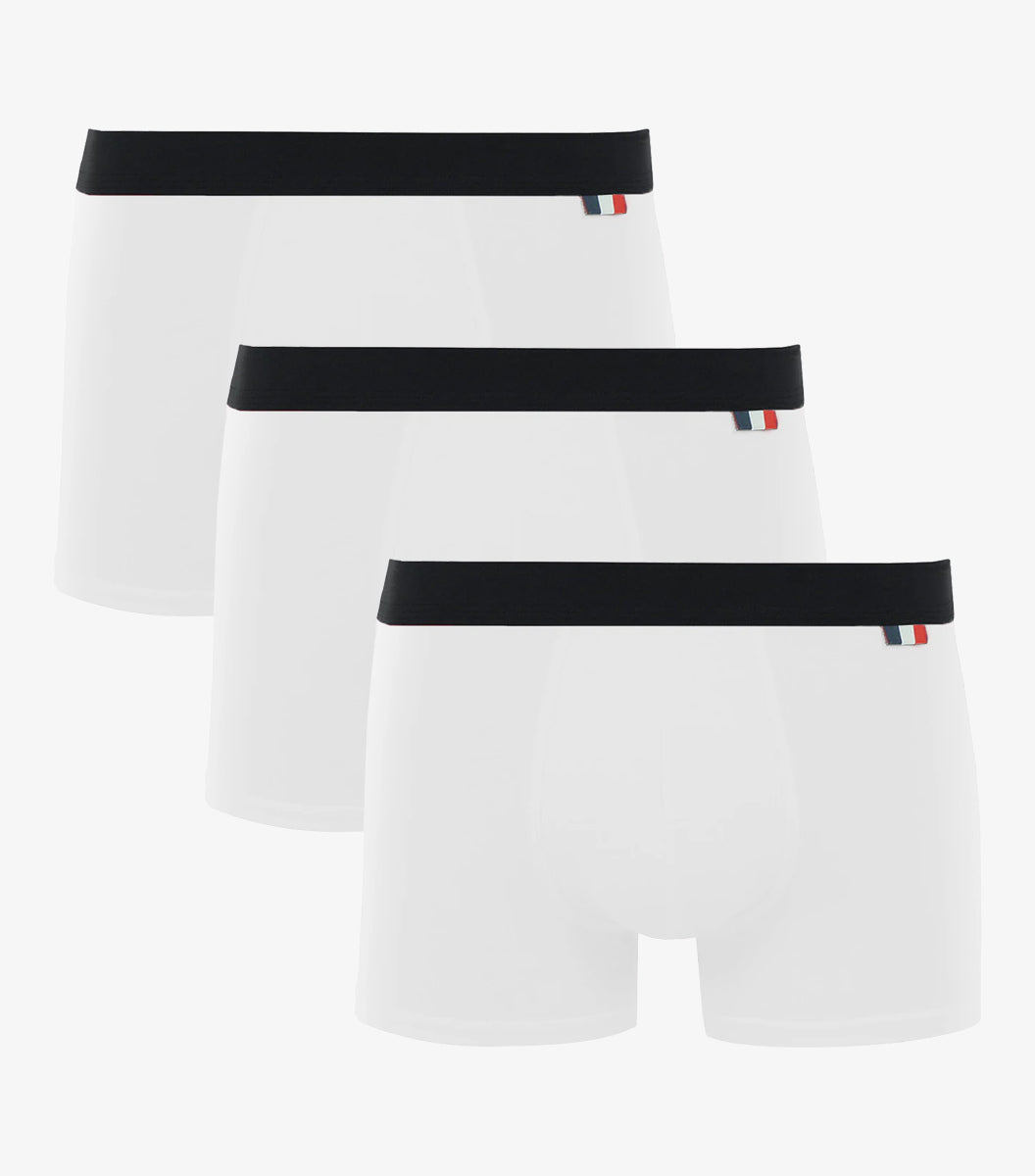 Boxer Homme Blanc x3 - Pack Intemporel
