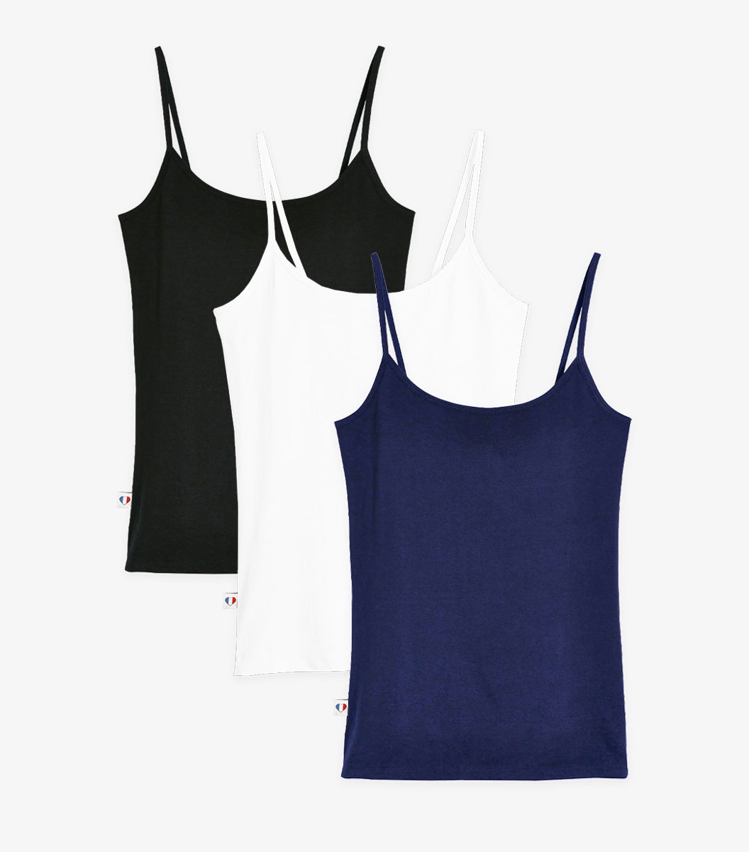 Caraco Femme x3 - Pack Noir/Blanc/Marine