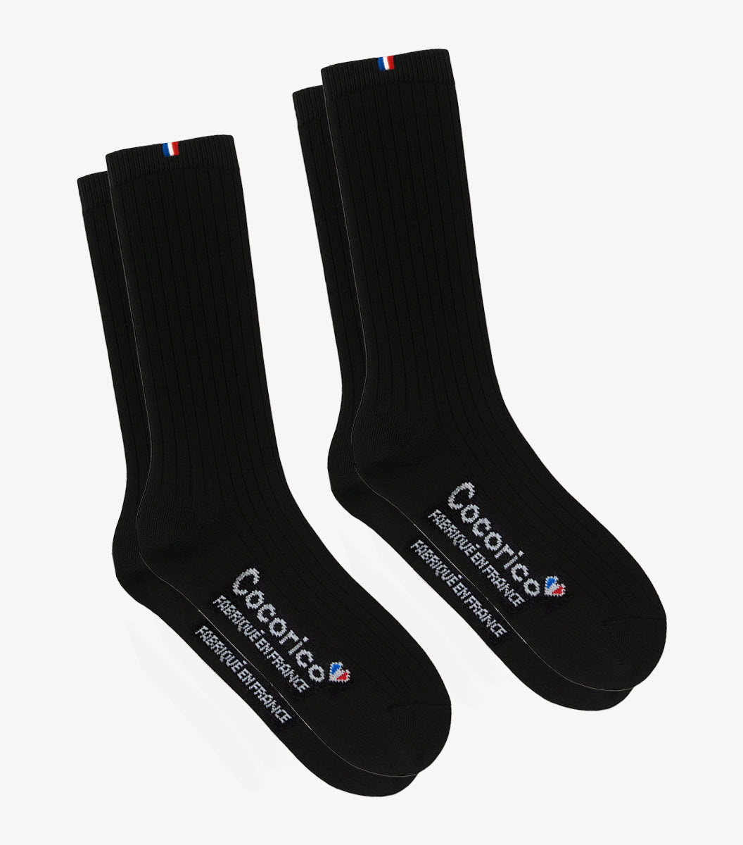 Chaussettes Homme en Laine Noir x2 - Pack Intemporel