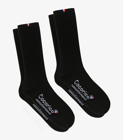 Chaussettes Homme en Laine Noir x2 - Pack Intemporel