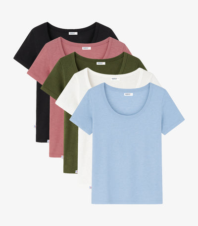 T-shirt Femme en Lin x5 - Pack Intemporel