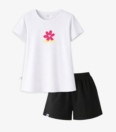 Ensemble Pyjama Femme Blanc/Noir - Douce