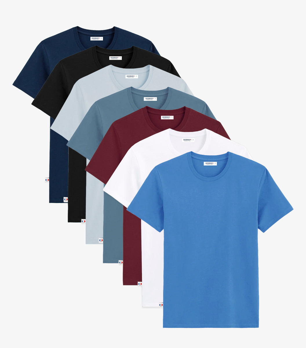 T-shirt Homme x7 - Pack Semainier