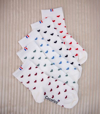 Chaussettes Femme x5 - Pack Petit Cœur