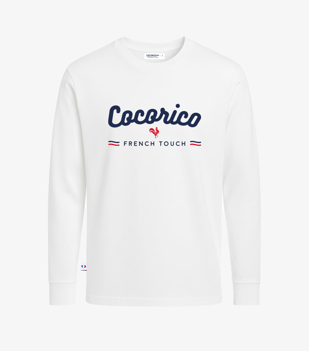 T-shirt Manches Longues Homme Blanc - French Touch