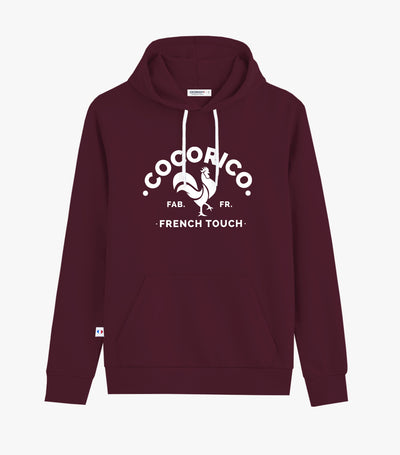 Sweat à Capuche Homme Bordeaux - Le Coq Français