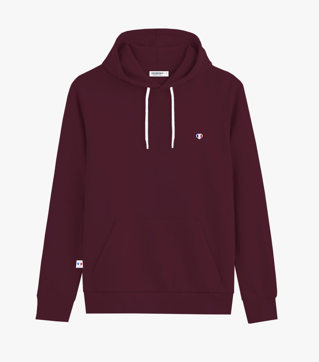 Sweat à capuche Homme Bordeaux - Iconique