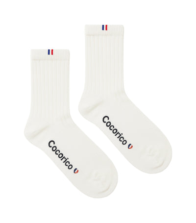 Chaussettes Femme en Laine Ecru