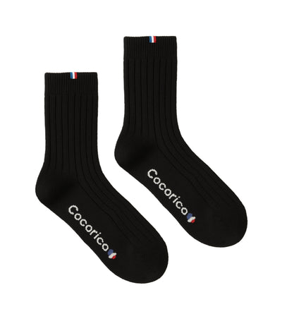 Chaussettes Femme en Laine Noir