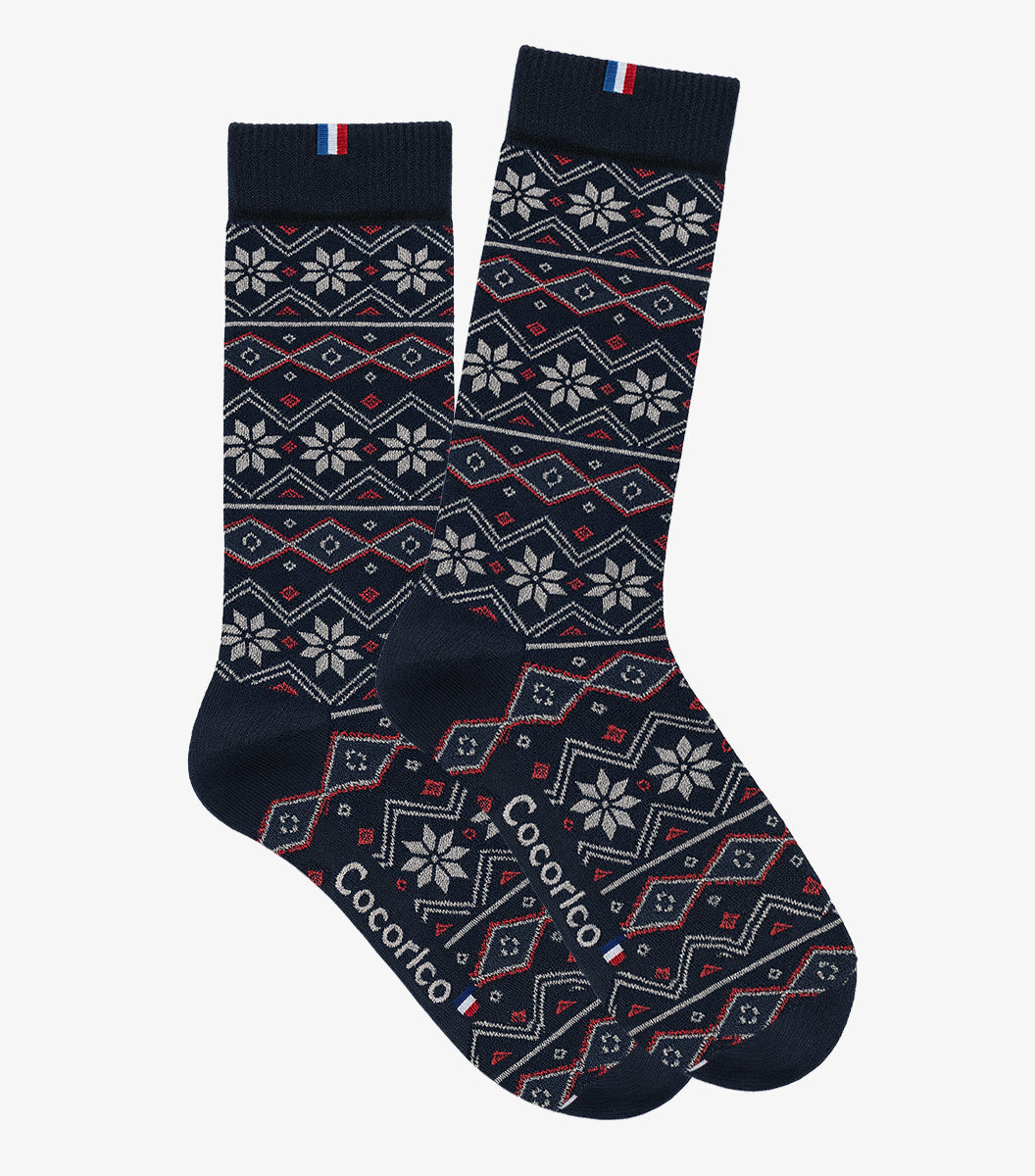Chaussettes Homme de Noël Bleu