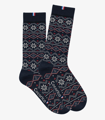 Chaussettes Homme de Noël Bleu
