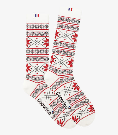 Chaussettes Homme de Noël Blanc