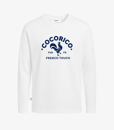 T-shirt Manches Longues Homme Blanc - Coq Français