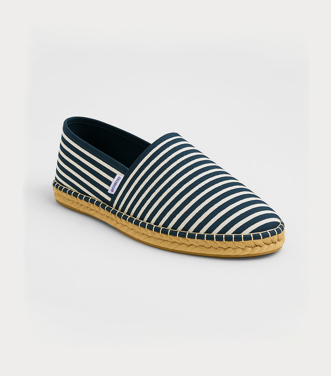 Espadrille Homme Rayé Fine Bleu