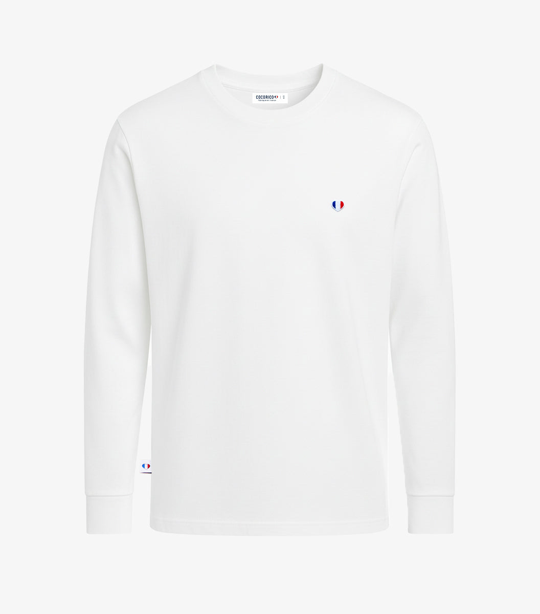 T-shirt Manches Longues Homme Blanc - Iconique