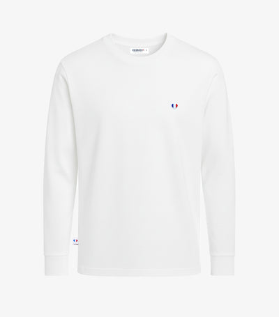 T-shirt Manches Longues Homme Blanc - Iconique