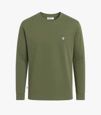 T-shirt Manches Longues Homme Kaki - Iconique