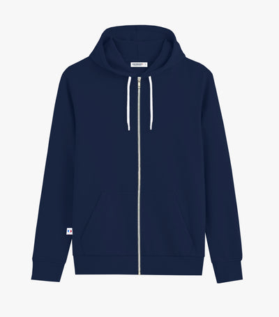 Sweat zippé Homme Marine - Intemporel