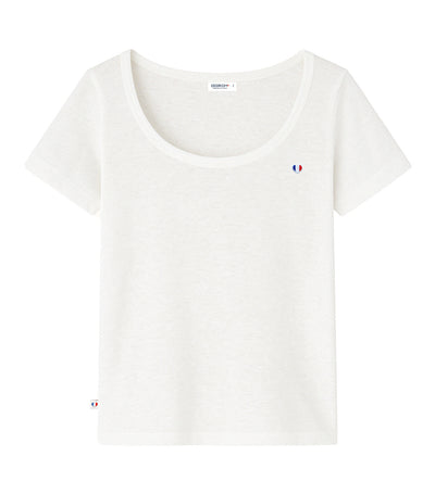 T-shirt Femme en Lin Blanc - Iconique