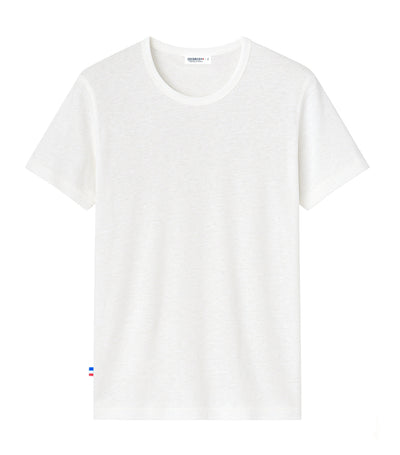 T-shirt Homme en Lin Blanc - Intemporel