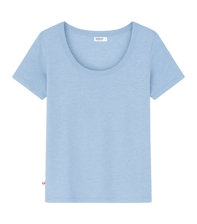 T-shirt Femme en Lin Ciel - Intemporel