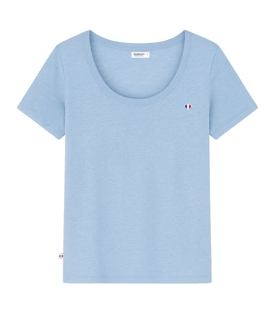 T-shirt Femme en Lin Ciel - Iconique