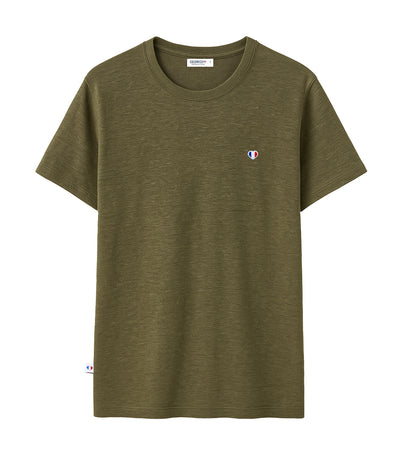 T-shirt Homme en Lin Kaki - Iconique