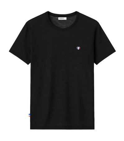 T-shirt Homme en Lin Noir - L'iconique