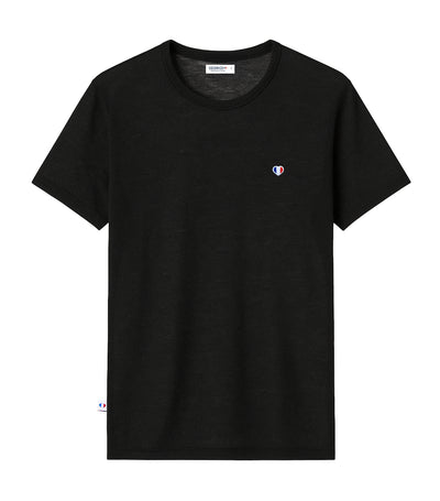 T-shirt Homme en Lin Noir - Iconique