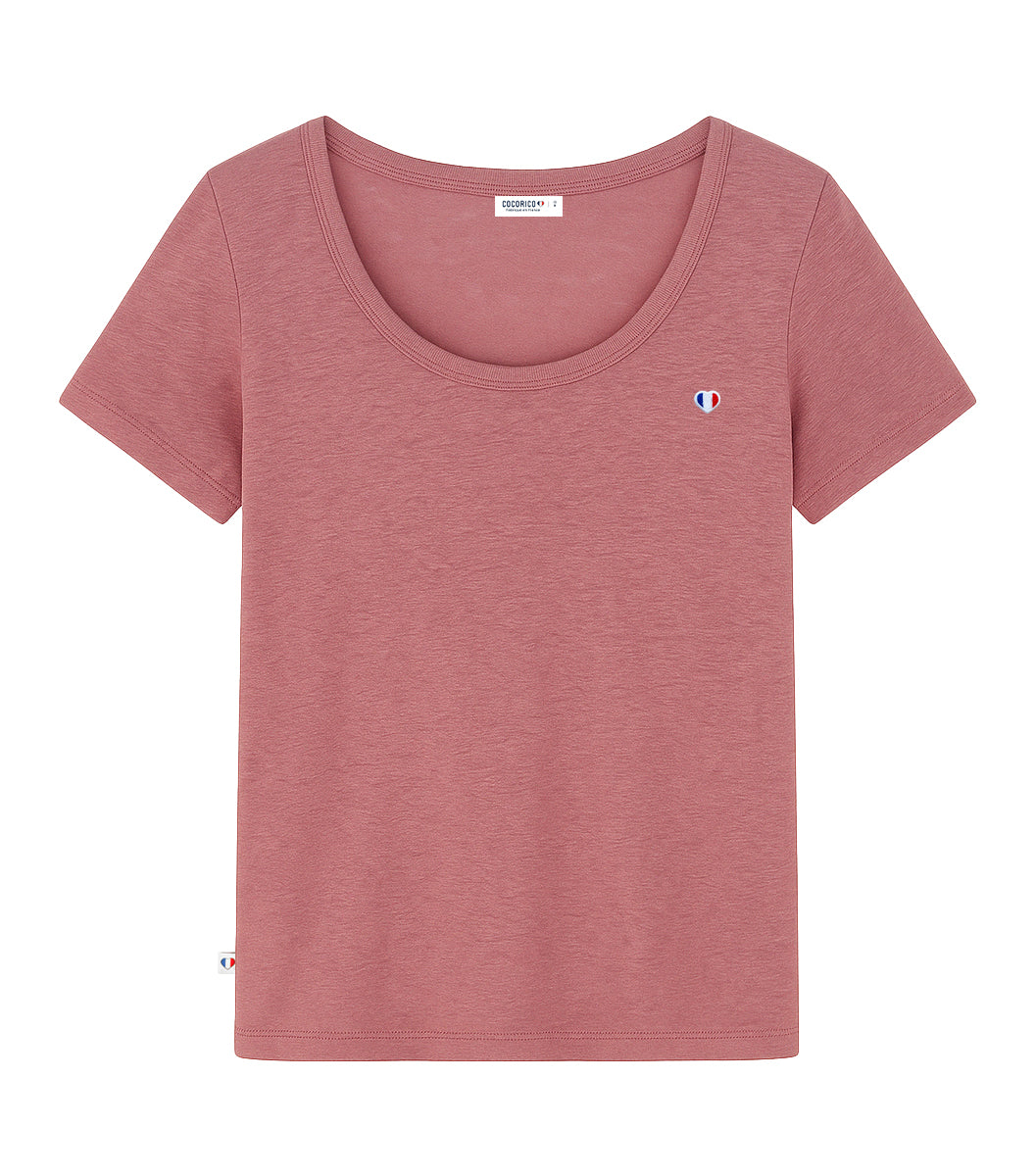 T-shirt Femme en Lin Rose - Iconique