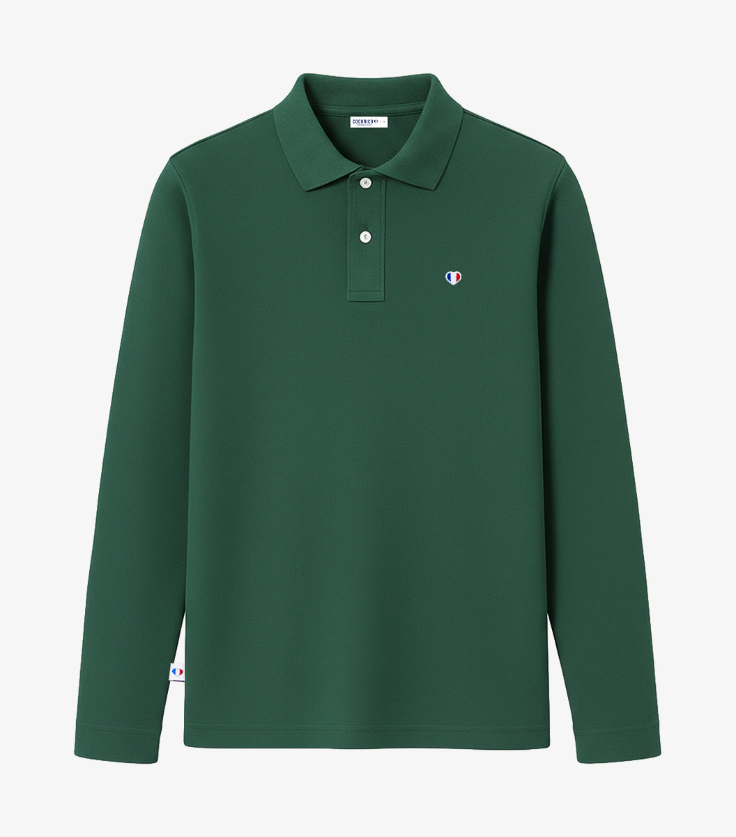 Polo Homme Manches Longues Sapin - Iconique