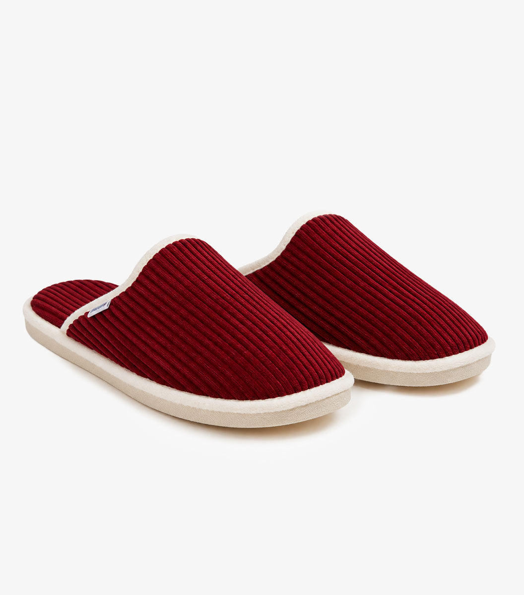 Mules Velours Homme Bordeaux