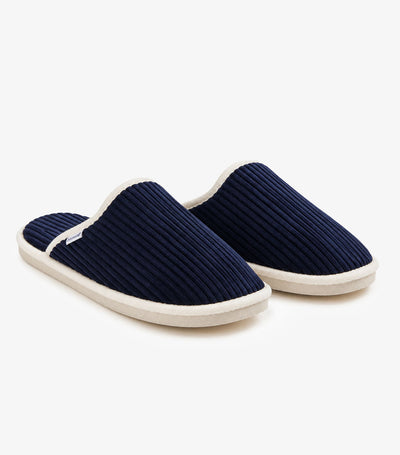 Mules Velours Homme Marine