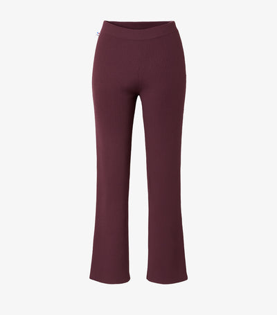 Ensemble Maille Côtelée Femme Bordeaux - Intemporel
