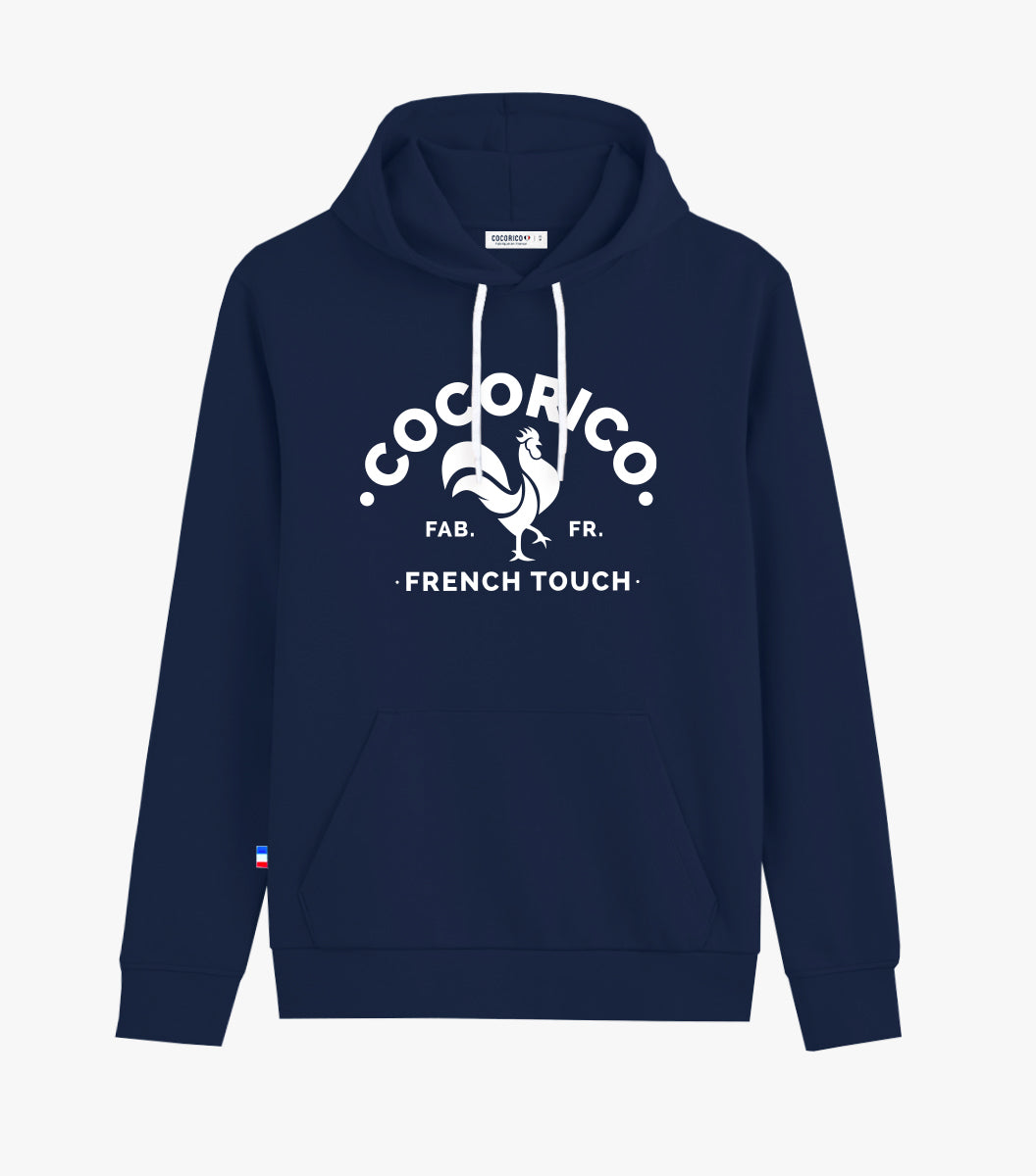 Sweat à capuche Homme Marine -Coq Français