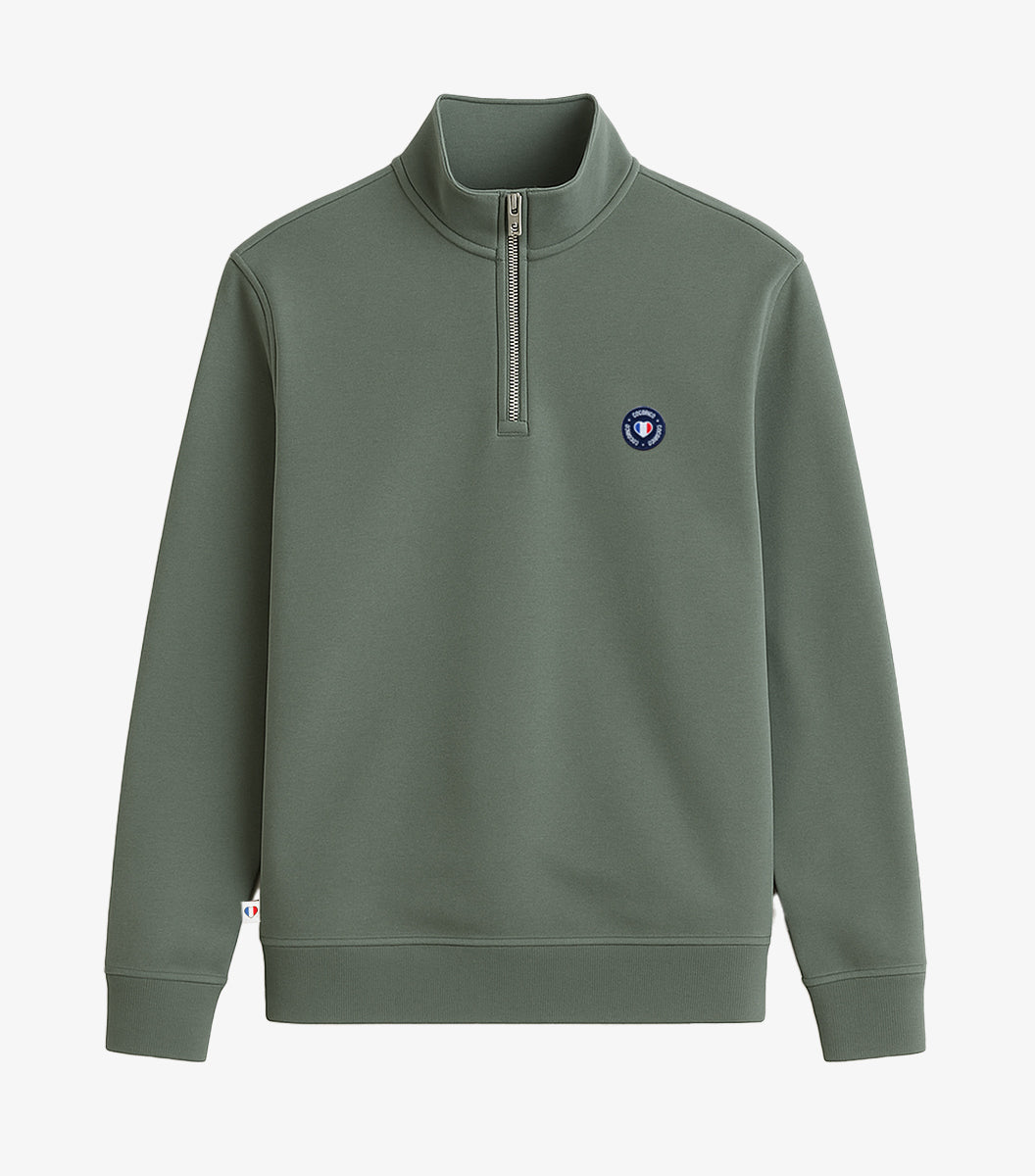 Sweat Camionneur Homme Sauge - Blason