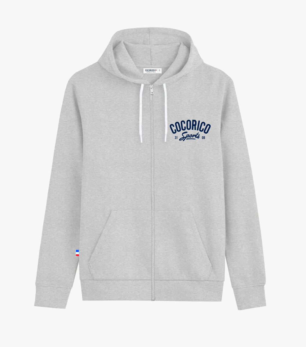Sweat zippé Homme Gris - College