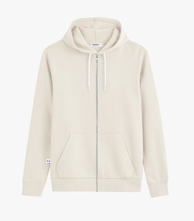Sweat zippé Homme Sable - Intemporel