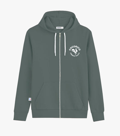 Sweat zippé Homme Sauge - Coq Français