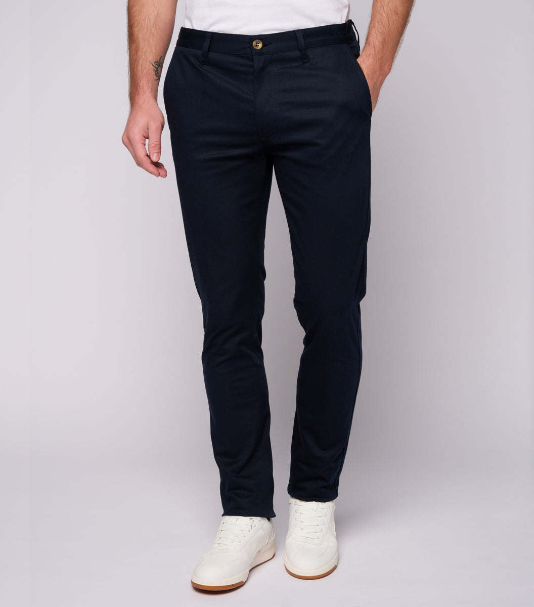 Pantalon Chino Homme Marine