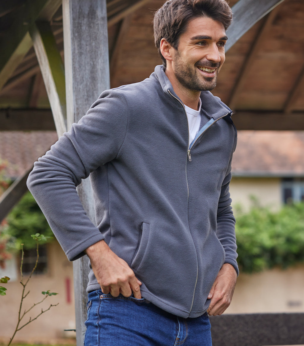 Veste Polaire Zippée Revert Homme - Gris (taille M) Chaude Et Confortable