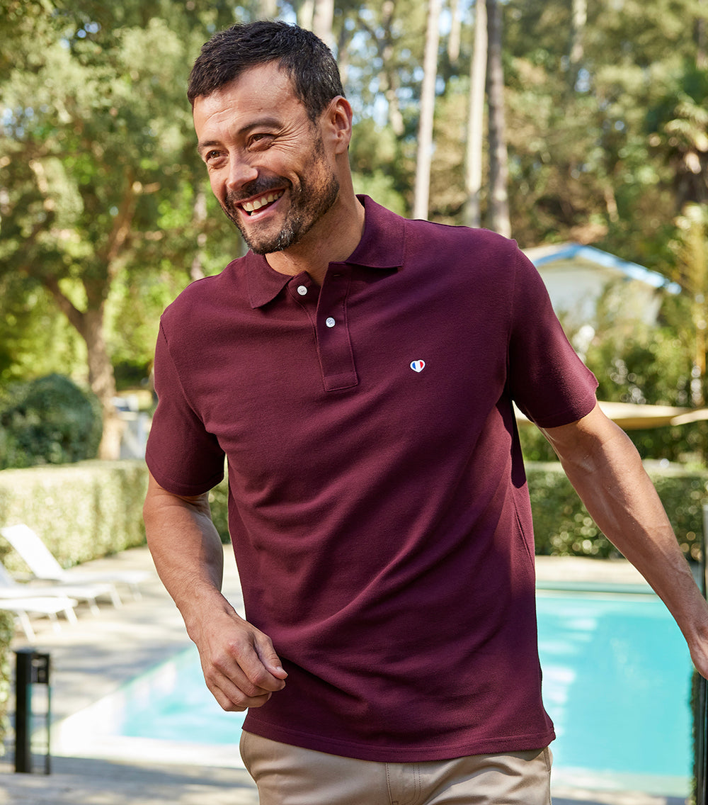 10292 Bordeaux Polo Neck T-Shirt