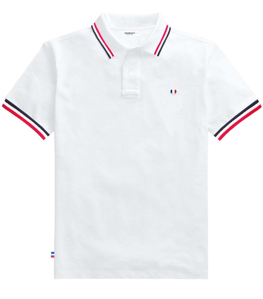 Polo Homme Supporter Blanc - Iconique