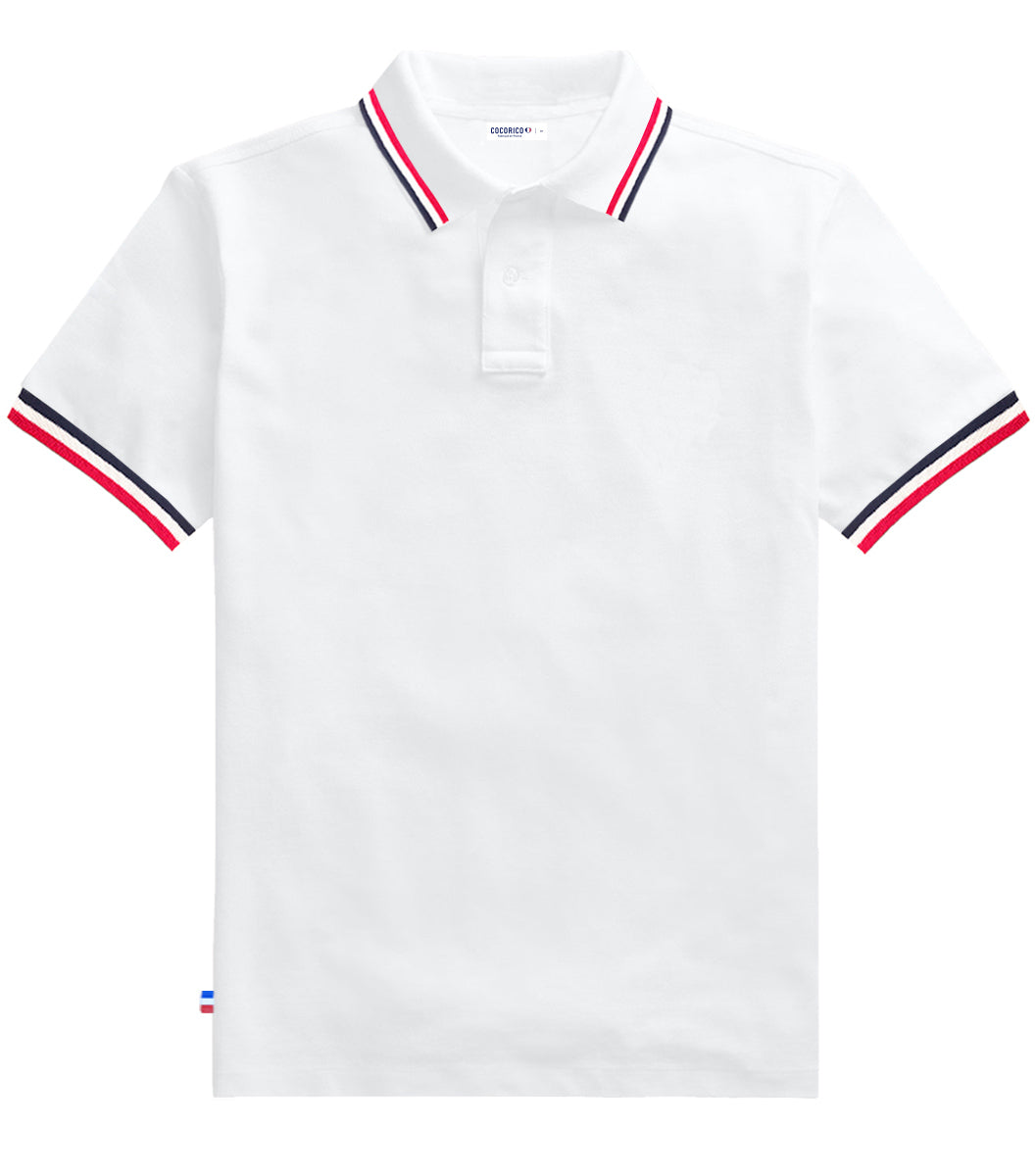 Polo Homme Supporter Blanc - Intemporel