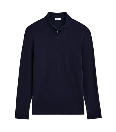 Polo Homme Manches Longues Marine - L'Intemporel