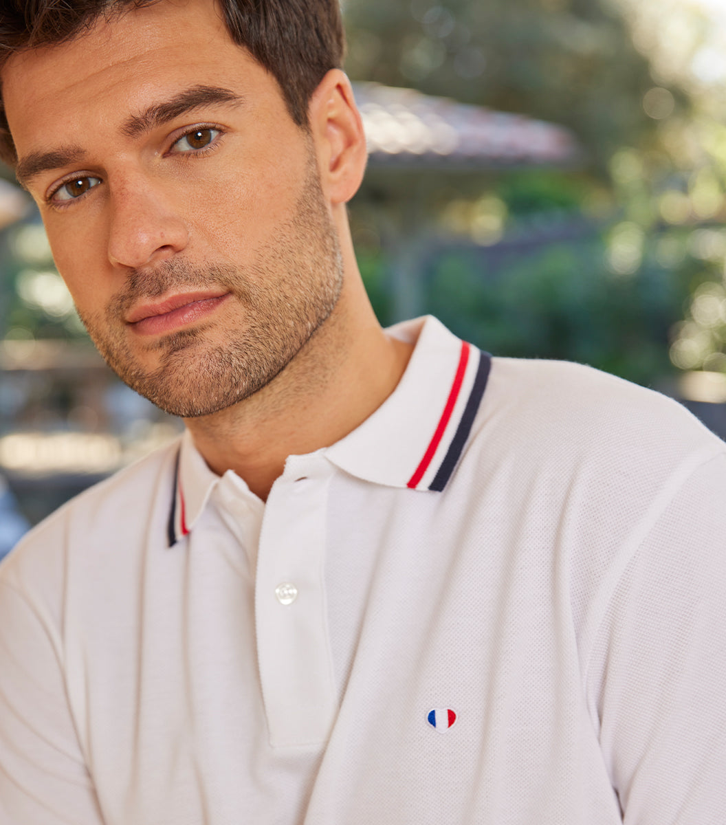 Polo Homme Supporter Blanc - Iconique