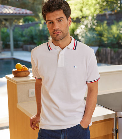 Polo Homme Supporter Blanc - Iconique