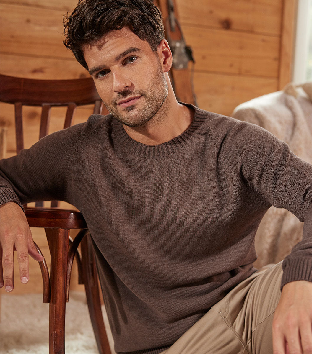 Pull Tout Doux Homme Marron - Camille